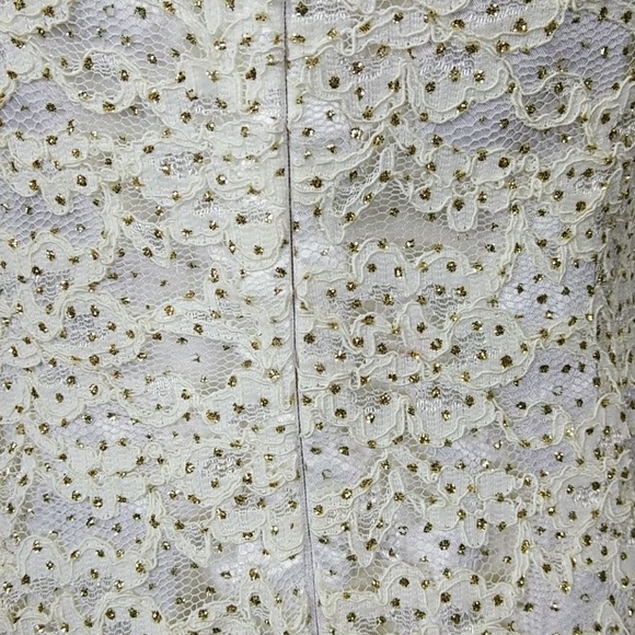 Size 7/8 Vintage Flori Design Ivory Dress - Picture 7 of 9